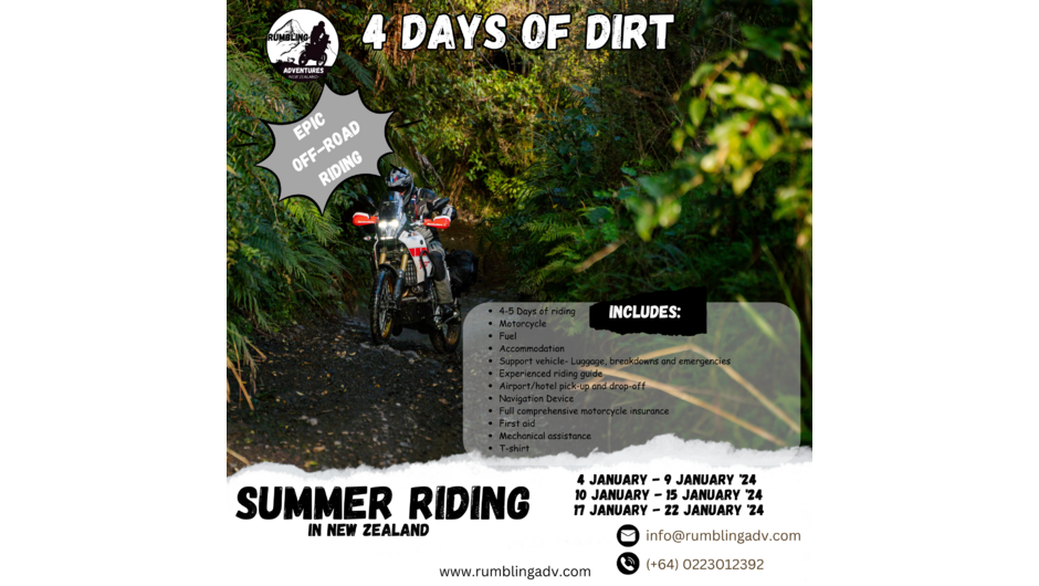 4 Days of Dirt advert.