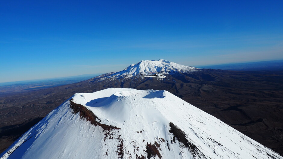 Mt Ngauruhoe with Ruapehu in the background