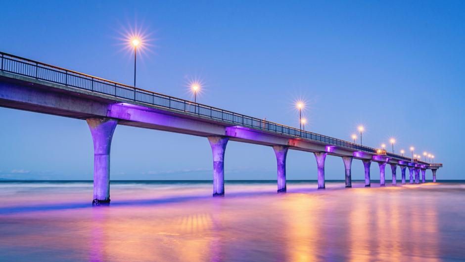 Visit the beautiful New Brighton Pier and surrounding beaches in Christchurch