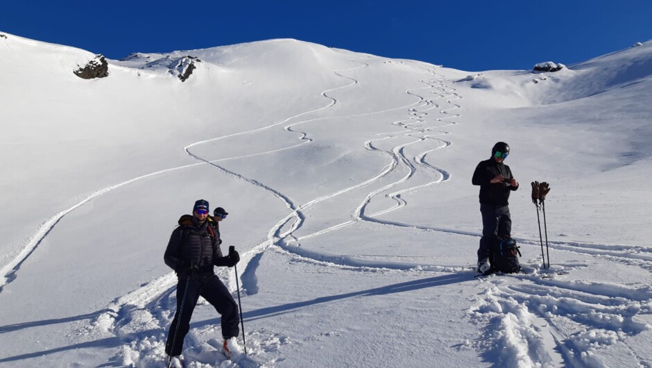 Ski touring at Treble Cone