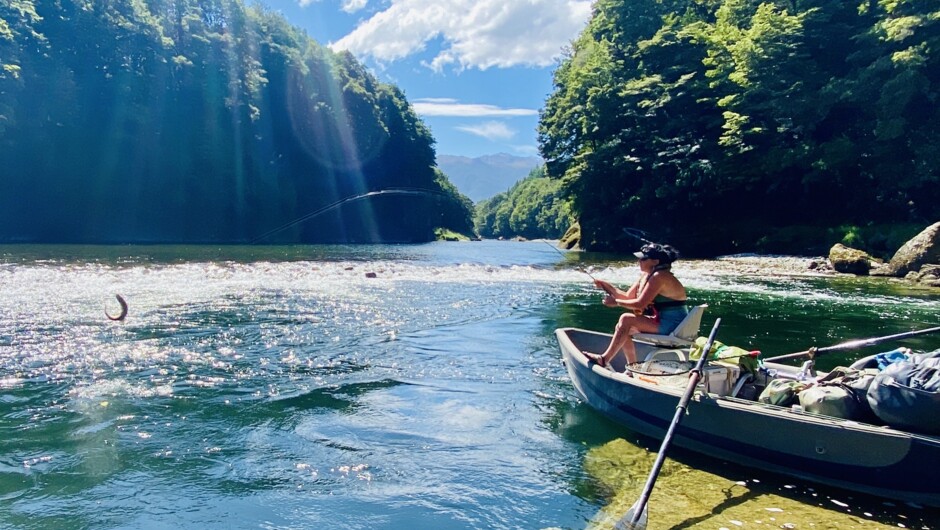 Float fishing trips using drift boats are only offered by very few operators in New Zealand. Our boats offer a comfortable way to access remote areas, and a great adventure for all levels - from beginners who want to give it a go, to experienced anglers w