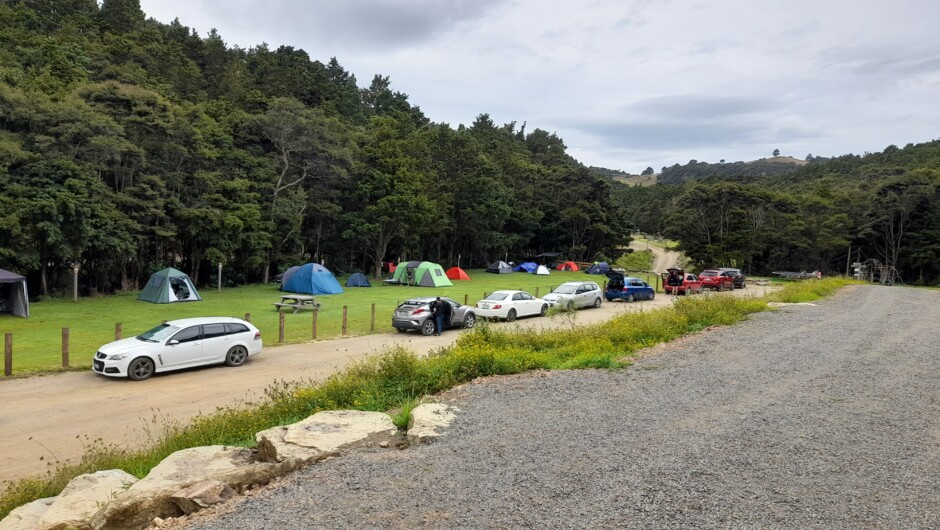 Camping for tents in Area B.