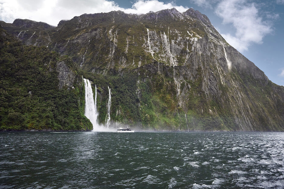 Milford Sound has stunning waterfalls