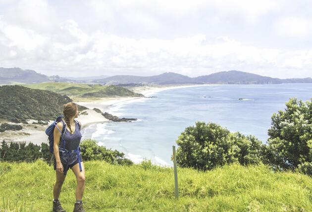 Follow an ancient Maori trail from Urquharts Bay to Ocean Beach, in Bream Head Scenic Reserve.