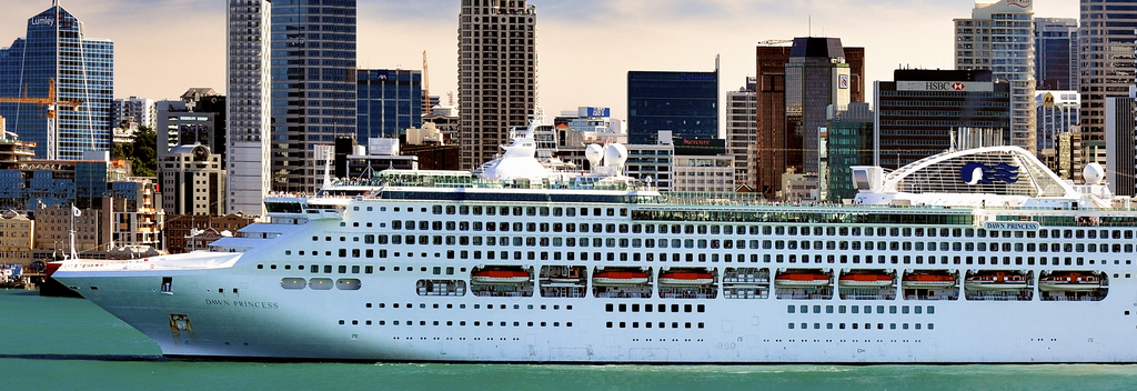 Cruise ship in Auckland harbour