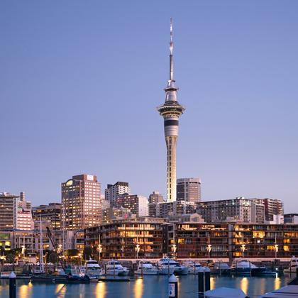 Auckland Viaduct at dusk