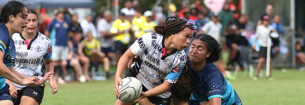 Athletes competing at the Global Youth Sevens competition 