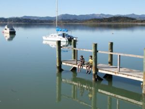 Enjoy a spot of tranquil fishing at Ohiwa harbour wharf