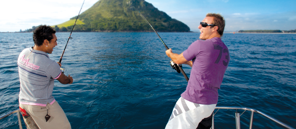 Around the offshore reefs of Bay of Plenty the catch of the day often includes snapper and kingfish.