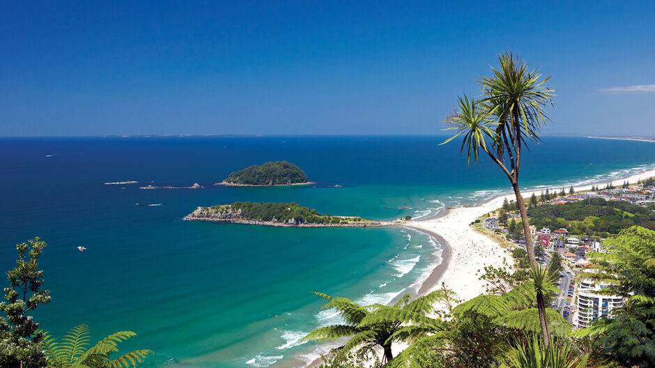 Hike to the summit of Mount Maunganui and be rewarded with vast coastal views of the Bay of Plenty.
