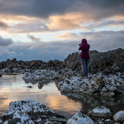 Taking photos in Kaikoura