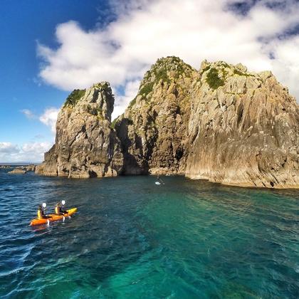 Kayaks at Karewa Island