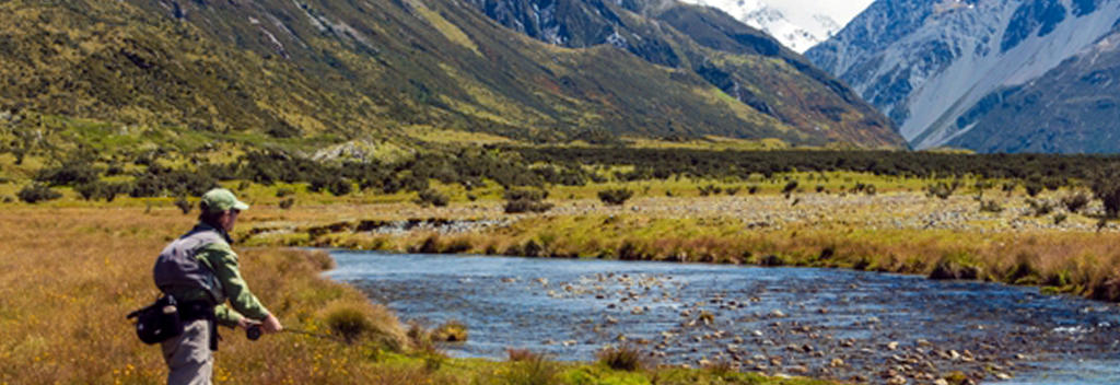 Visit the Glentanner Stream near Mt Cook in the Canterbury region.