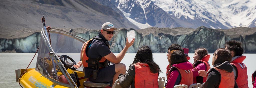 Exploring the hanging glaciers.