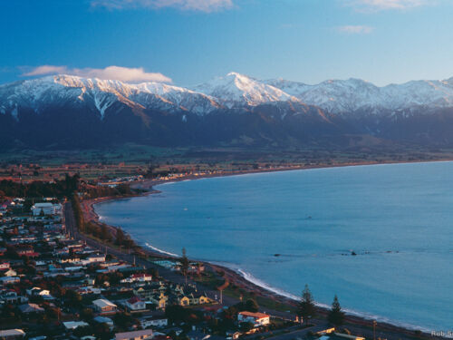 In Kaikoura you can watch the whales and be mesmerised by the beauty of the mountains.