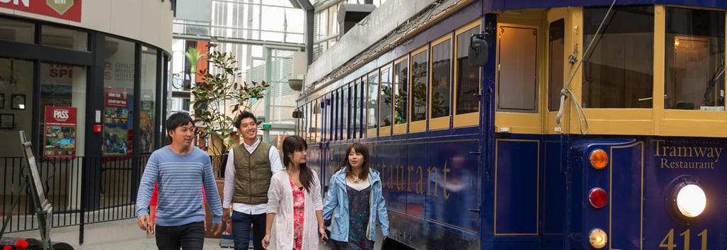 Ride the historic Christchurch Tram and enjoy the sites of the central city