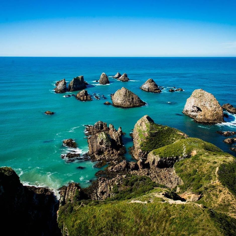 These rocks are like nuggets of gold on the Caitlins Coast.