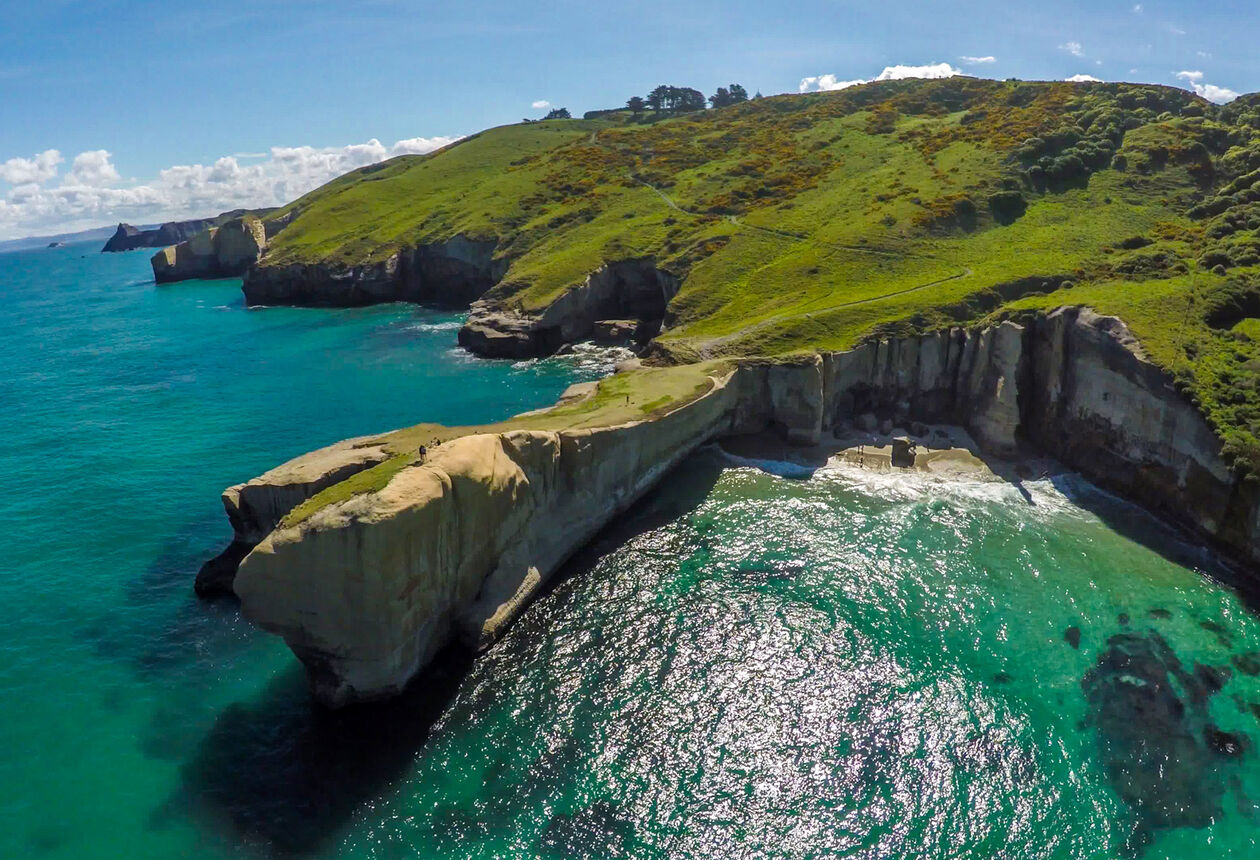 Dunedin Airport has flights to Auckland, Wellington, Christchurch, and Brisbane in Australia.