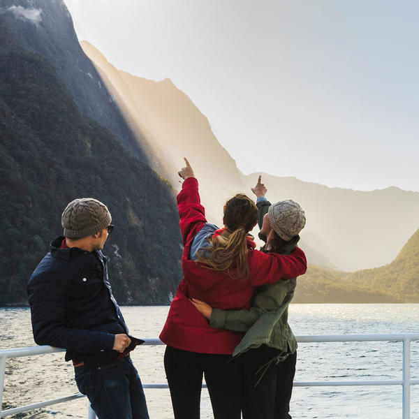 The vertical cliffs of Milford Sound were carved by ancient glaciers