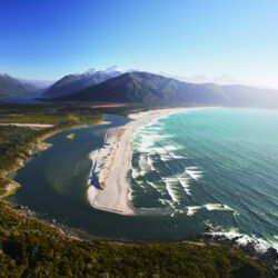 Magnificent Martin&#039;s Bay on the last day of the Hollyford Track.
