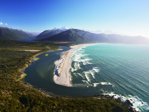 Magnificent Martin&#039;s Bay on the last day of the Hollyford Track.