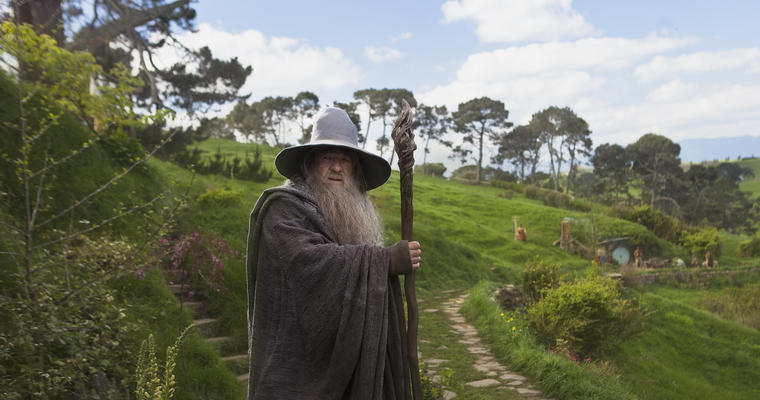 Gandalf at Hobbiton