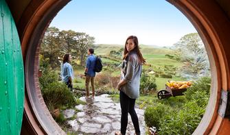Visit the Hobbiton™ Movie Set south of Auckland. There are 44 Hobbit holes in total, all of which were reconstructed in 2011 for The Hobbit trilogy.