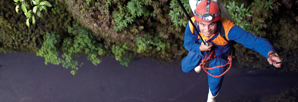 One of Waitomo&#039;s most amazing caving experiences is the journey through the Lost World.