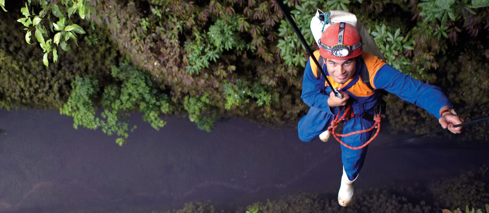 One of Waitomo&#039;s most amazing caving experiences is the journey through the Lost World.