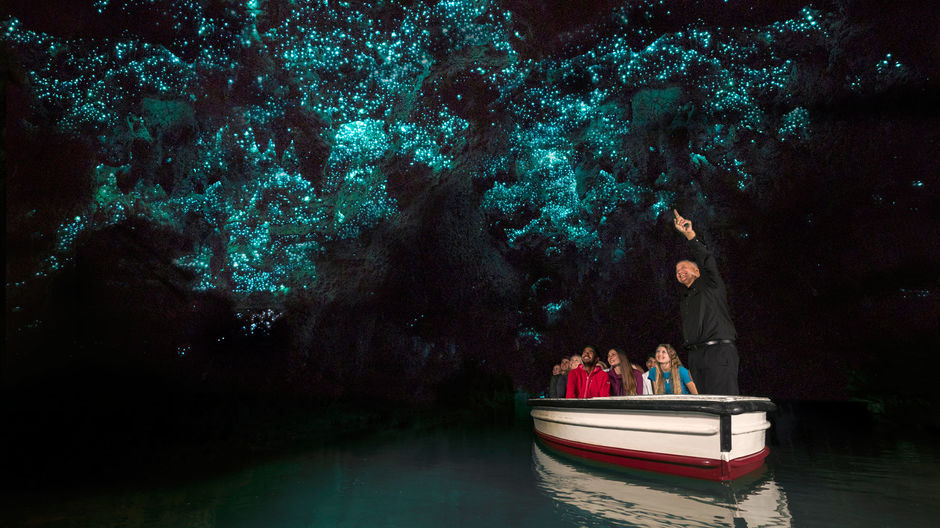 Take a journey beneath ground to explore the unique and magical glowworm caves of Waitomo.