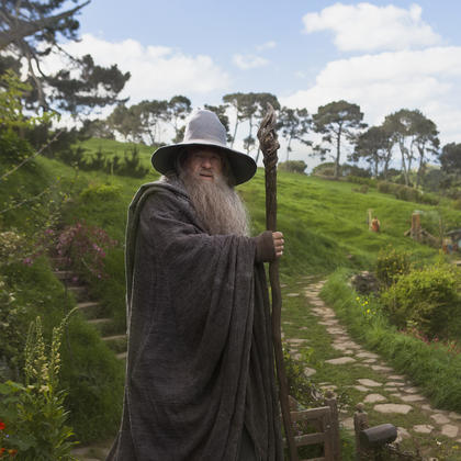 Gandalf at Hobbiton