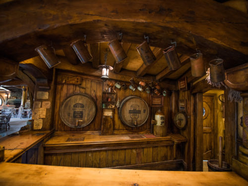 The bar at Hobbiton™ Movie Set&#039;s Green Dragon Inn