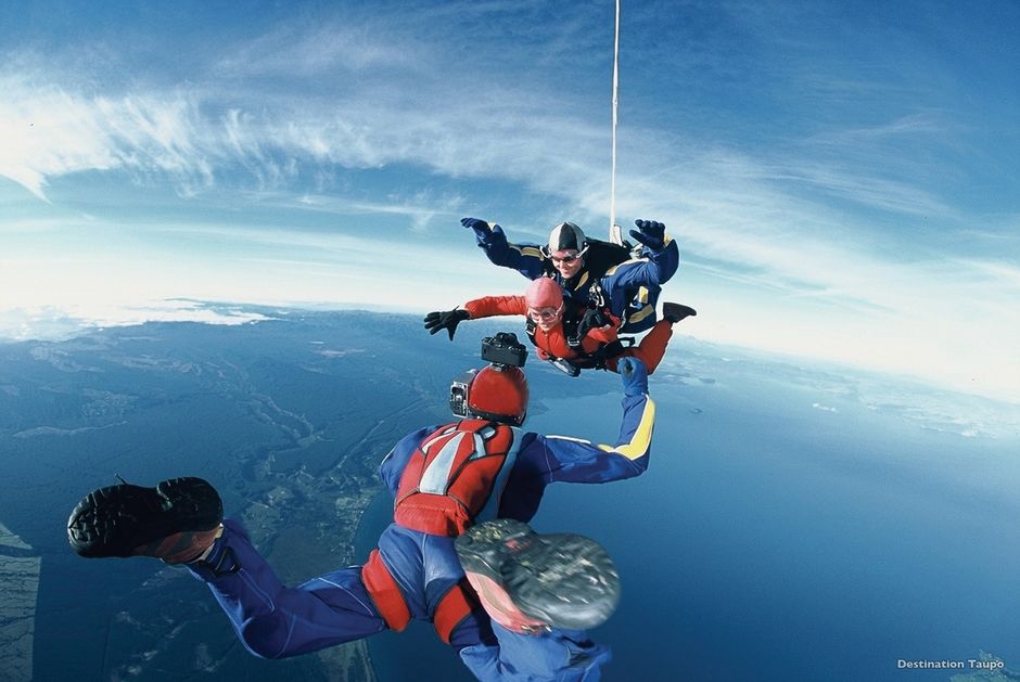 Tandem skydiving will show you the best view of the North Island.