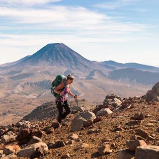 Experience an otherworldly landscape hiking in the Tongariro National Park.
