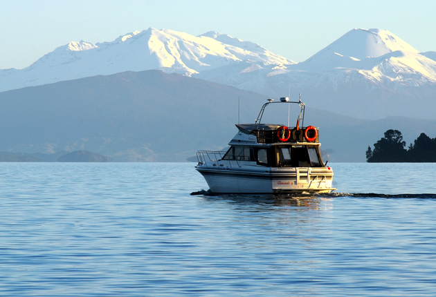 A boat cruise on beautiful Lake Taupō is one of the best ways to experience New Zealand's largest lake.