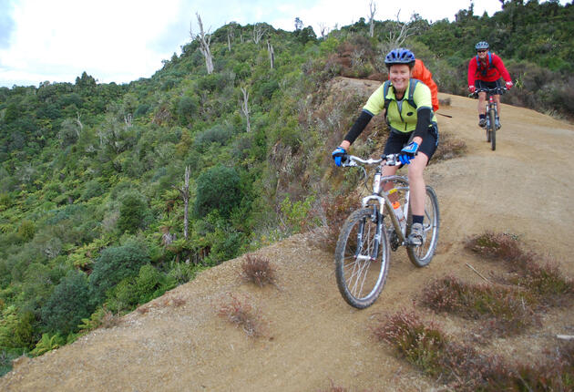 A New Zealand classic from way back, this predominantly downhill wilderness mountain biking ride serves up spectacular volcanic scenery and beautiful native bush.