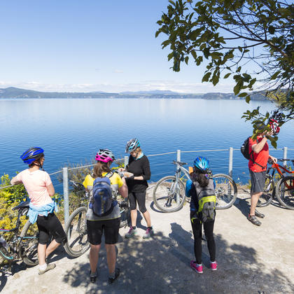 Endless lake views are your constant companions on this trail.