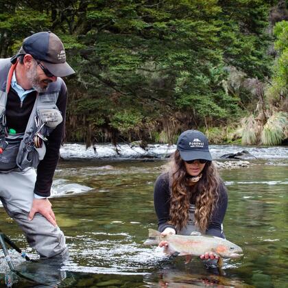 Fly fishing with Poronui Lodge