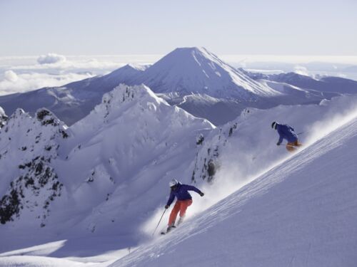 Ski Corduroy, Whakapapa Ski Area, Mt Ruapehu Winter
