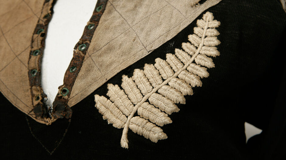 New Zealand's oldest All Blacks Jersey from 1905 is in the Manawatū Rugby Museum.