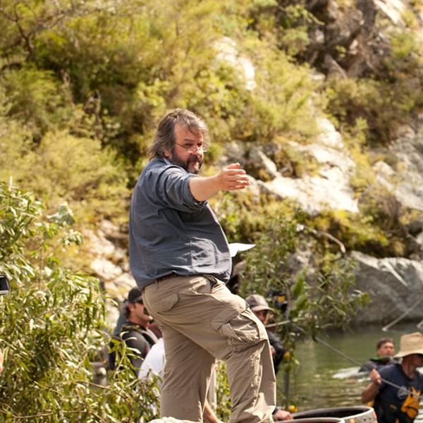 Peter Jackson am Set von „Der Hobbit: Smaugs Einöde“.