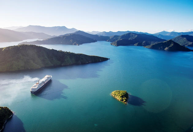Marlborough, on New Zealand's South Island is the largest wine growing region and home of the world-renowned sauvignon blanc. Take a wine tour or explore the Marlborough Sounds.