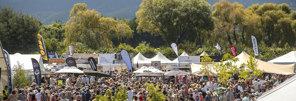 Aerial view of the Marlborough Food & Wine Festival
