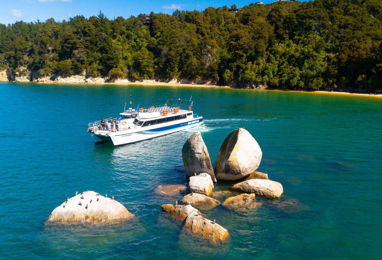 Explore Nelson Tasman’s stunning coastlines with scenic boat cruises. Discover Abel Tasman National Park, spot wildlife, and enjoy pristine beaches on guided tours perfect for nature lovers and adventurers. 