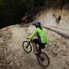 Riding an expertly designed Mountain Bike Track.