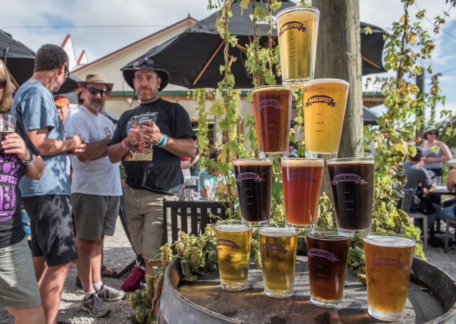 Craft beer stack at Marchfest 
