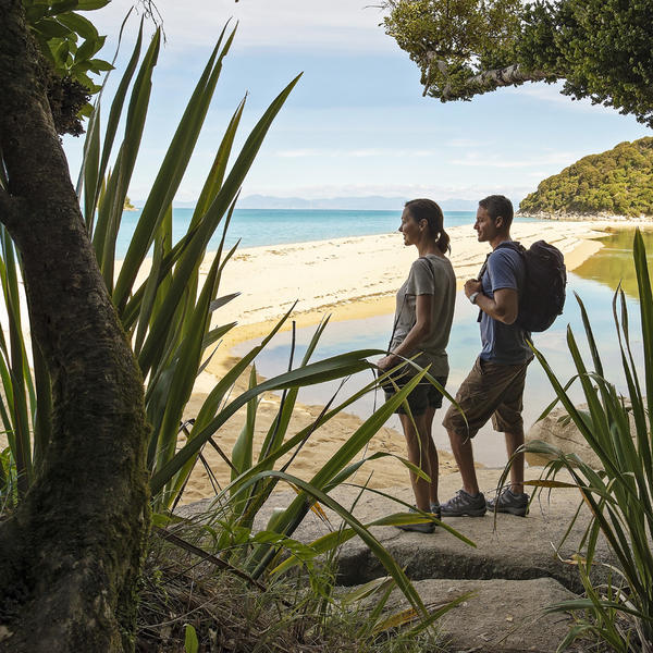 Hike or kayak from campsite to campsite in Abel Tasman National Park