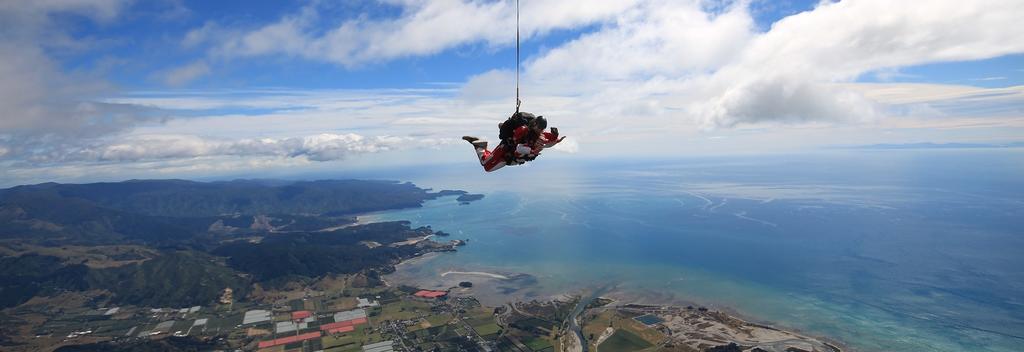 Skydiving above Nelson