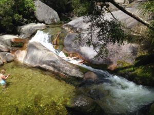 Water slide into Cleopatra's Pool