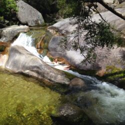 Water slide into Cleopatra&#039;s Pool
